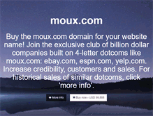 Tablet Screenshot of moux.com